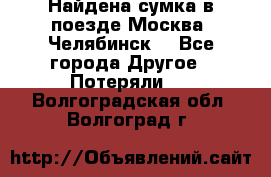 Найдена сумка в поезде Москва -Челябинск. - Все города Другое » Потеряли   . Волгоградская обл.,Волгоград г.